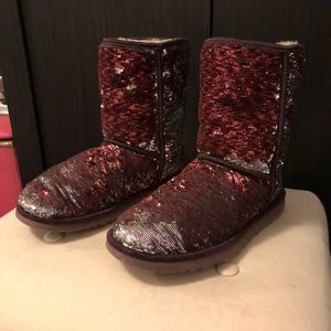 UGG Australia classic short sequin boots